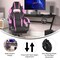 Flash Furniture Purple LeatherSoft Gaming Chair with Skater Wheels CH-00288-PR-RLB-GG - alternate 2